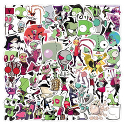 Invader ZIM Cartoon Stickers Pack - Kids Toys, DIY Motorcycle, Skateboard, Phone, Fridge, Suitcase Decals (ONLINE ORDER ONLY)