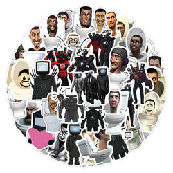 10/30/50PCS Cartoon Game Skibidi Toilet Stickers Kids Toys Graffiti For Phone Fridge  Skateboard Laptop Bike DIY Decoration Gift (ONLINE ORDER ONLY)