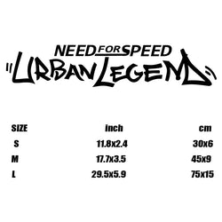 "URBAN LEGEND,NEED FOR SPEED"Stickers,Elevate Your Car's Look with this Creative Fun Car Sticker! (ONLINE ORDER ONLY)