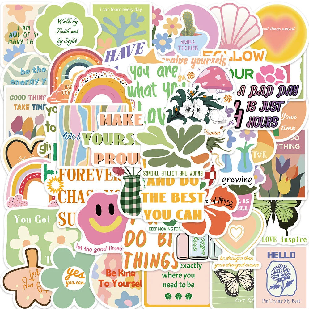Cute Pink Aesthetic Girl Stickers for Laptop, Suitcase, Guitar, Phone - 10/30/50PCS (Online Order Only)