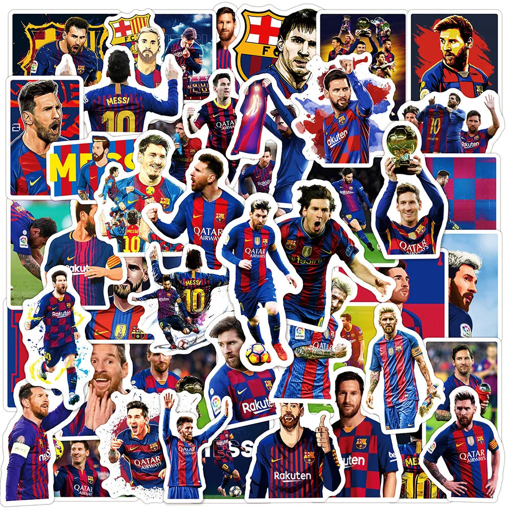 50pcs Lionel Messi GOAT Graffiti Stickers for Helmet, Wall, DIY Decor (ONLINE ORDER ONLY)