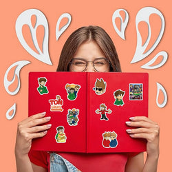 52pcs Eddsworld Cartoon Cute Stickers Vinyl Waterproof Decals For Laptop Luggage Skateboard DIY Kids Toys Sticker (Online Order Only)