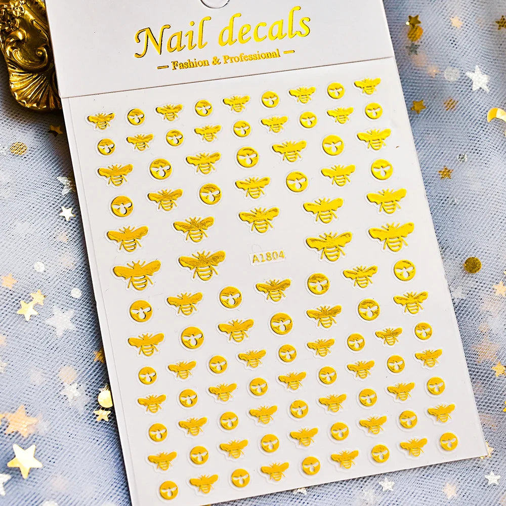 1PC Heart Love Design 3D Nail Art Sticker English Letter Self-Adhesive Slider Valentine's Day DIY Manicure Tips Accessories Tool (ONLINE ORDER ONLY)