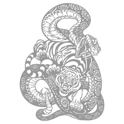Anime Detachment Car Stickers Tiger And Snake Body Big Picture Decoration Movement Style Die Cutting Waterproof PVC Vinyl Decals (ONLINE ORDER ONLY)