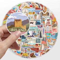 10/30/50/100PCS World Famous Building Stickers Travel Landmark Waterproof Guitar Suitcase Laptop Phone Luggage Car Sticker Decal (ONLINE ORDER ONLY)