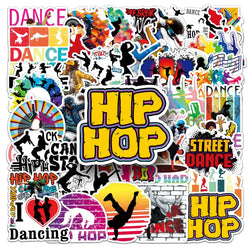 50Pcs Hiphop Cartoon Waterproof Vinyl Stickers for Skateboard Snowboard (Online Order Only)