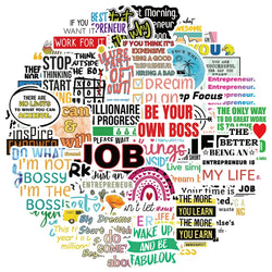Entrepreneur Quotes Cartoon Stickers for Suitcase, Skateboard, Laptop, Luggage, Phone, DIY Decal (ONLINE ORDER ONLY)