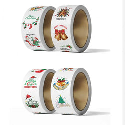 50-500Pcs Merry Christmas Stickers Christmas Theme Seal Labels Stickers For DIY Gift Baking Package Envelope Stationery Decor (ONLINE ORDER ONLY)