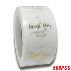 100-500pcs Thank You For Your Order Transparent Gold Label Baking Wedding Exquisite Gift Card Envelope Sealing Label Sticker (Online Order Only)