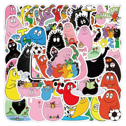 Cartoon Barbapapa Stickers PVC Waterproof Skateboard Notebook Graffiti Toy 10/30/52PCS (ONLINE ORDER ONLY)