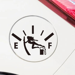 Swordswoman Empty Full Gas Gauge Sticker for Car Fuel Tank Cap Door Decoration Automotive Supplies Outdoor Stickers Vinyl Decals (ONLINE ORDER ONLY)