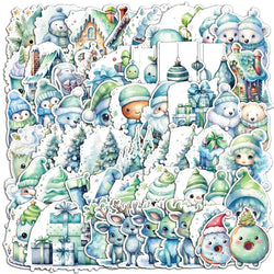 Santa Claus Christmas Stickers Set - Cute Cartoon Aesthetic for Scrapbook, Laptop, Phone, Suitcase (ONLINE ORDER ONLY)