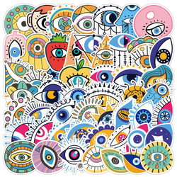 Evil Eye Stickers 10/30/50pcs Cartoon Graffiti DIY Skateboard Phone Laptop Bike Car Toy Gift (Online Order Only)