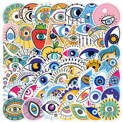 Evil Eye Stickers 10/30/50pcs Cartoon Graffiti DIY Skateboard Phone Laptop Bike Car Toy Gift (Online Order Only)