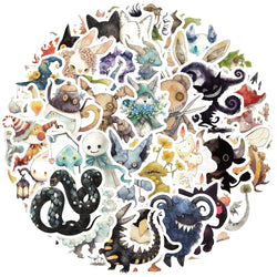 Absurd Fairy Tale Monster Stickers - 10/30/50Pcs for Suitcase, Skateboard, Laptop, Luggage, Phone (Online Order Only)