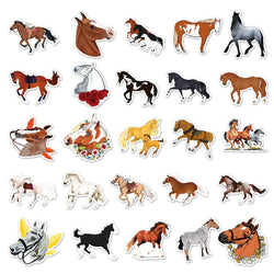 10/30/50PCS Cartoon Horse Stickers Cool Animals Graffiti Decals DIY Laptop Motorcycle Bicycle Helmet Suitcase Wall Sticker Toys (Online Order Only)