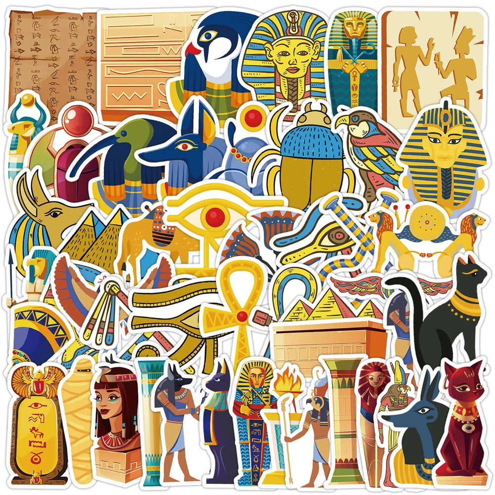 50pcs Egypt Desert Scenery Graffiti Stickers for Helmet, Wall, Desktop Decoration (Online Order Only)