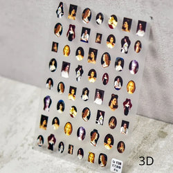 Hot Stamping Colourful Sunflower Starry Night Impressionism Embossment Adhesive Nail Art Sticker Shiny Rhinestone Manicure Decal (Online Order Only)