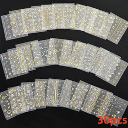 30pcs 3D Daisy Design Nail Art Sticker Set Acrylic Sanding Colorful Floral Decals Self-Adhesive Nail Art Supplies DIY Manicure * (ONLINE ORDER ONLY)
