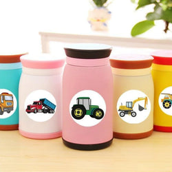 100-500pcs Reward Construction Vehicle Stickers School Students Child Teacher Cartoon Cute Encouraging Sticker Stationery (Online Order Only)