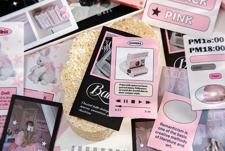 30Pcs Korean Ins Cute Girl Heart Scrapbooking Stickers Hand Account Idol Card Album DIY Phone Deco Material Stationery Sticker (ONLINE ORDER ONLY)