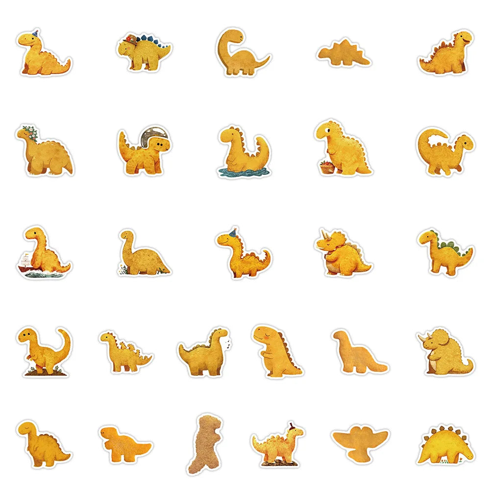 10/30/50PCS Chicken Nuggets Graffiti Stickers Cute Dinosaur Cartoon Toy Food Cartoon Decoration Laptop Phone Guitar Bike Decals (Online Order Only)