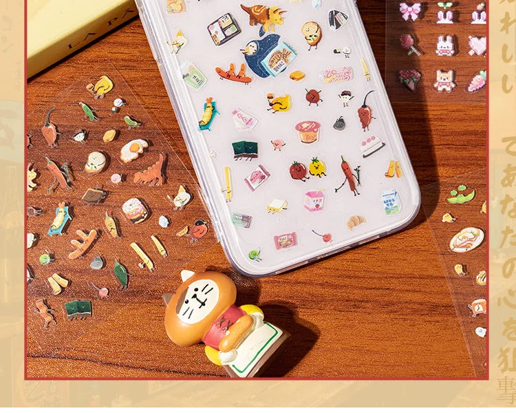 24piece/book Vitality Party Series Cut Film Sticker Book Y2K Journal Handbook Scrapbooking Kawaii Decoration Sticker Gift (ONLINE ORDER ONLY)