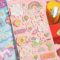 1pc Cute Pixel Candy Series Decorative Stickers Planner Journal Collage DIY idol card Material Sticker Kawaii Korean Stationery (ONLINE ORDER ONLY)