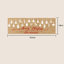 150pcs/roll Merry Christmas Stickers Kraft paper Christmas Gift Packaging Labels for Envelopes Cards Wrapping baking Decoration (ONLINE ORDER ONLY)