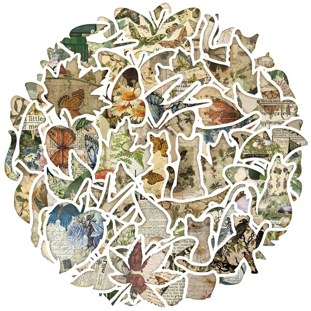 Cartoon Animal Leaf Silhouette Stickers for Suitcase Laptop Car DIY Decal (ONLINE ORDER ONLY)