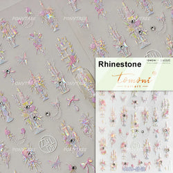 Glitter Star Snake Moon Darkness Eye Love Heart Crown Sword Self Adhesive Nail Art Stickers Punk Jelly Angel Wing Manicure Decal (ONLINE ORDER ONLY)