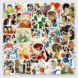 50PCS Anime Avatar The Last Airbender Waterproof Stickers DIY Skateboard Guitar Laptop Cool Cartoon Decal Kids Toy Sticker (Online Order Only)