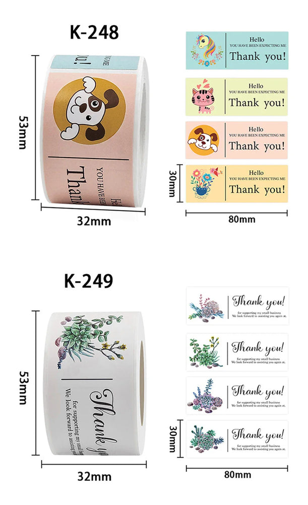 120pcs This Package Nice To Meet You Too Sticker Thank You Small Business Handmade Merchandise Decoration  Seal Label (ONLINE ORDER ONLY)