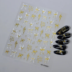 1pc Dark Red Butterfly Nail Art Stickers Retro Luxury Self Adhesive  Slider Holographic Glitter DIY 3D Nail Art Decal Decoration (ONLINE ORDER ONLY)