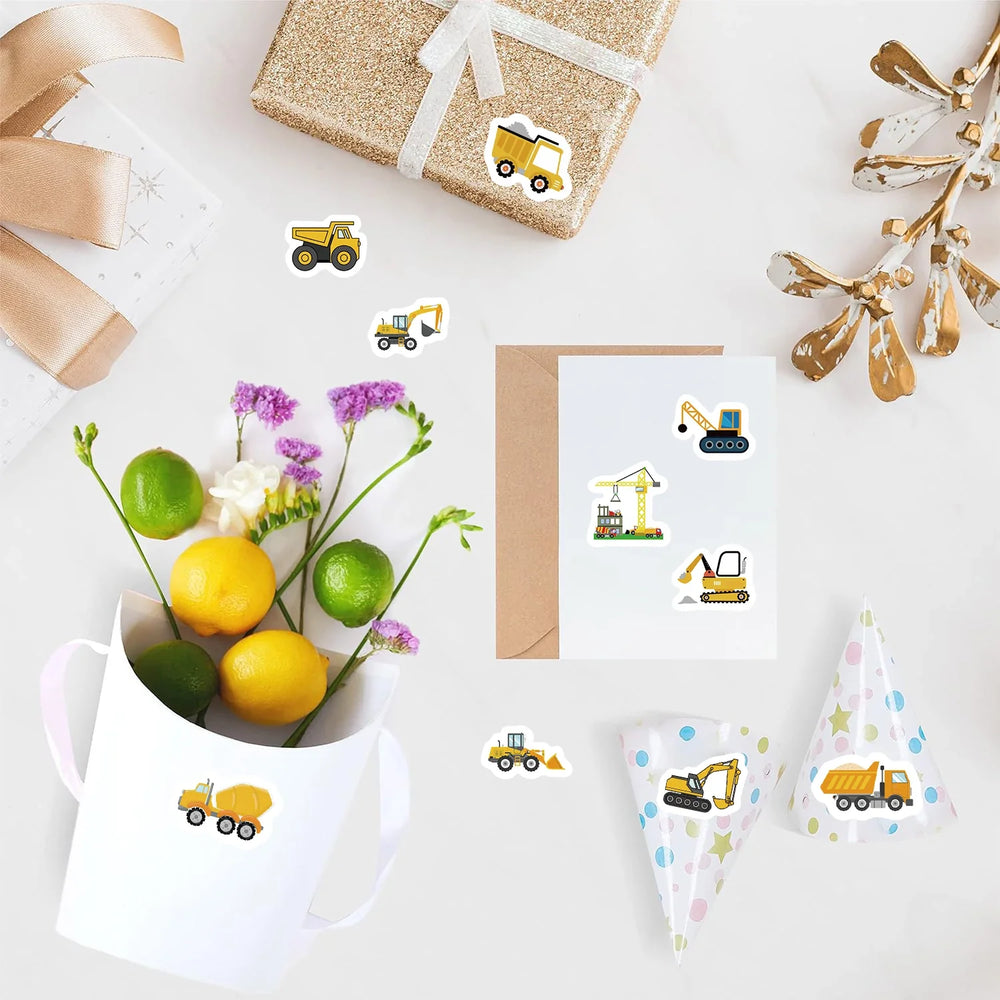 500Pcs Construction Vehicle Sticker Roll For Kids Reward Encourage Sticker For Labels Thank You Sticker Kids Toys (ONLINE ORDER ONLY)