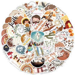 Cartoon Jesus Christian Stickers Bible Verse Faith Decals 10/30/50pcs (Online Order Only)