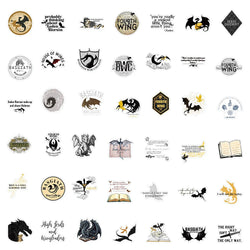 10/30/50/100pcs Cool Novel Fourth Wing Stickers Anime Decals Skateboard Laptop Motorcycle Phone Helmet Waterproof Sticker Toys (Online Order Only)