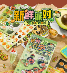 25 Pages Ins Retro Cute Food Cake Decorative Stickers Book Scrapbooking Phone Case DIY Journal Collage Material Sticker Gift (ONLINE ORDER ONLY)