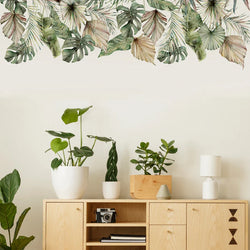Watercolor Tropical Palm Leaves Wall Decal Stickers Home Decor (Online Order Only)