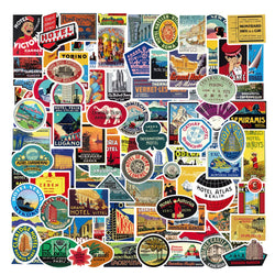 Retro Cartoon Stickers for Laptop, Luggage, Snowboard - 10/30/50/100PCS (Online Order Only)
