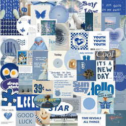 Fresh Blue Stickers Aesthetic Graffiti Decals DIY Skateboard Scrapbook Fridge Guitar Bike Toys (ONLINE ORDER ONLY)