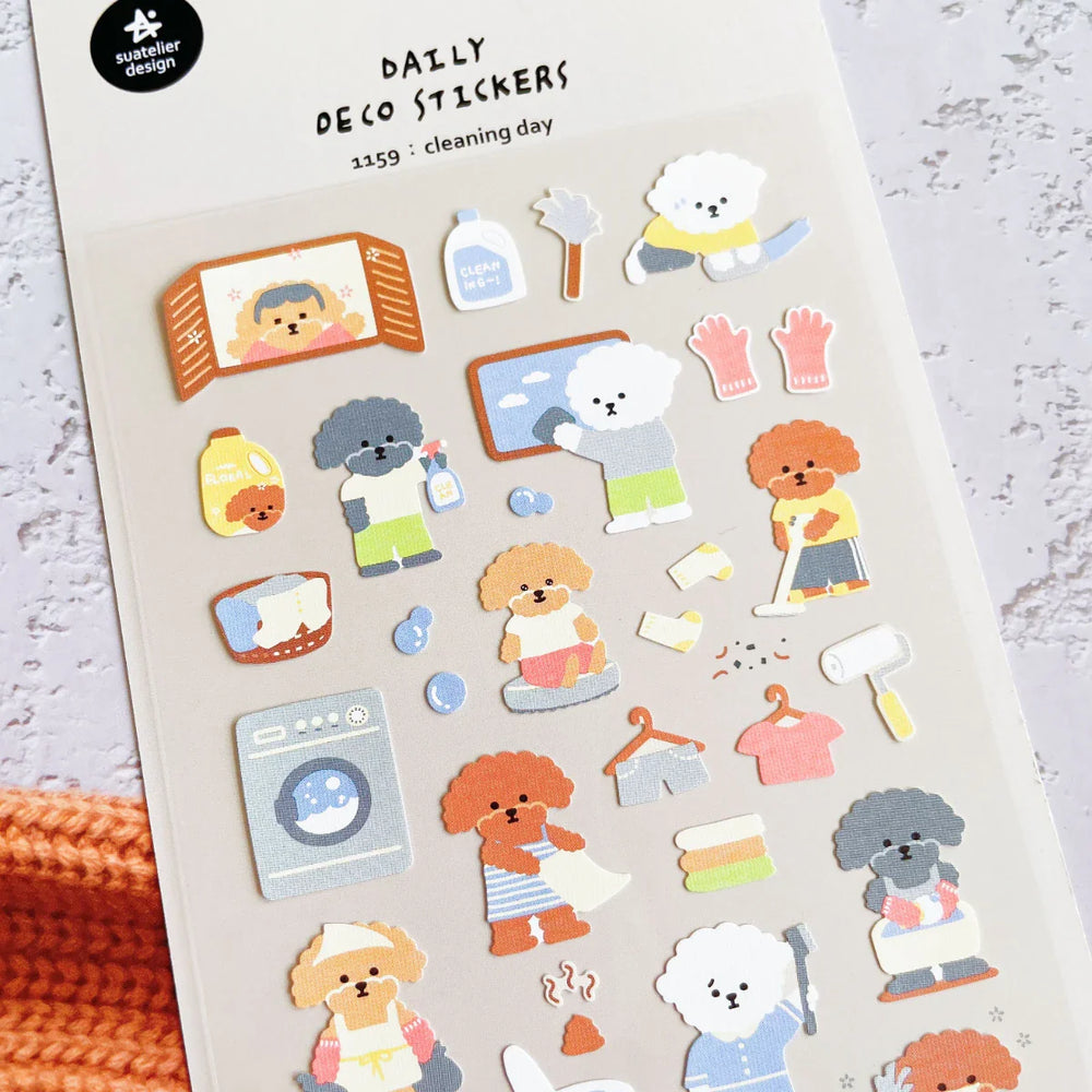 Korean Import Original Suatelier Daily Stickers Scrapbooking Diy Journal Stationery Sticker Children Decor Art Supply (Online Order Only)