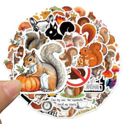 Cute Animal Stickers Squirrel Cartoon for Kids Toys Fridge Laptop Phone Car Skateboard Decoration (Online Order Only)
