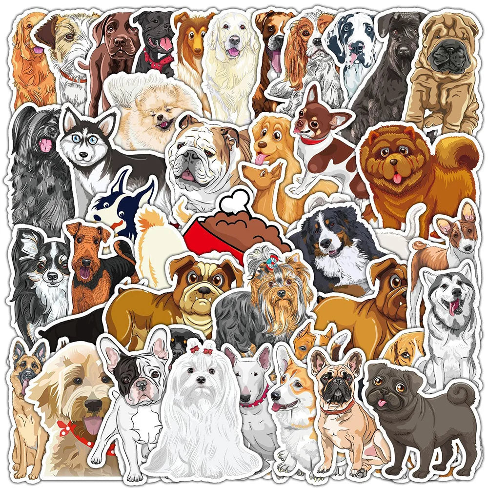 Poodle Dog Stickers Pack - Cute Kawaii Animal Decals for Laptop, Car, Suitcase, Notebook - Waterproof (Online Order Only)