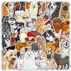 Poodle Dog Stickers Pack - Cute Kawaii Animal Decals for Laptop, Car, Suitcase, Notebook - Waterproof (Online Order Only)