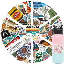 50PCS Travel City Australia Landscape Stickers Decal DIY Phone Laptop Guitar Stationery Scrapbook Skateboard Toy Sticker (ONLINE ORDER ONLY)