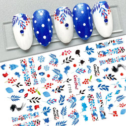 1PCS Laser Gold Snowflake Christmas Tree Nail Sticker 3D Adhesive Nail Decals Nail Art Accessories New Christmas Decoration 2024 (ONLINE ORDER ONLY)