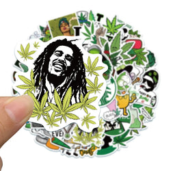 50/100pcs Waterproof Graffiti Stickers for Kids, Bike, Luggage, Guitar, Weed Leaf Decals (Online Order Only)