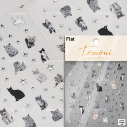 Lovely Cartoon Halo Dyeing Cat Bowkbot Paw Kitten Star Love Charming Self Adhesive Nail Art Sticker Cute Animals Manicure Decal (ONLINE ORDER ONLY)