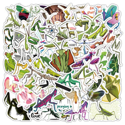 10/30/50PCS Mantis Cartoon Stickers Cool Insect Sticker Aniaml DIY Decoration Kids Toys Luggage Laptop Phone Guitar Bike Decals (ONLINE ORDER ONLY)